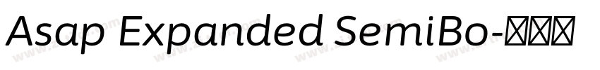 Asap Expanded SemiBo字体转换
